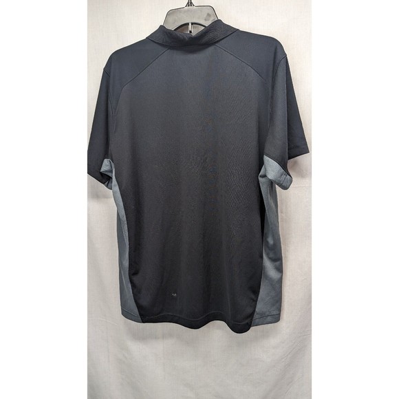 Columbia Polo Shirt Men's Sz L Loose Black Gray Light Breathable Omni-Shade - Picture 2 of 10